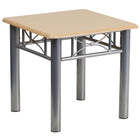 Flash Furniture Natural Laminate End Table with Silver Steel Frame-Contemporary Style