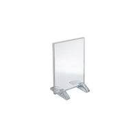 Azar Displays 6" x 4" Vertical/Horizontal Dual-Stand Acrylic Sign Holder, Clear, 10 Pack (132726)-Perfect for schools, businesses, homes, and retail stores