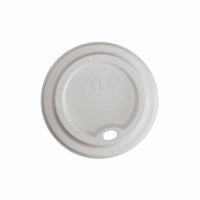 Globe Commercial Products - 10 oz - 20 oz Bagasse de couvercle de dôme compostable - blanc - 1000 pack-10 oz - 20 oz Bagasse de couvercle de dôme compostable - blanc