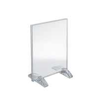 Azar Displays 10" x 8" Vertical/Horizontal Dual-Stand Acrylic Sign Holder, Clear, 10 Pack (132718)-Perfect for schools, businesses, homes, and retail stores