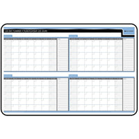 Day-Timer Undated Hardboard Erasable 120-Day Wall Planner - 24" x 36" - Bilingual-24" x 36"