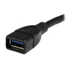 StarTech - câble de rallonge USB 3.0 A-à-A, 6 po, noir-Prise en charge de vitesses de transfert USB 3.0 pouvant atteindre 5 Gb/s