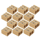 Time 4 Crafts Bamboo Pencil Sharpener, 1 x 1 inch, Pack of 12, Bamboo-Packaging: includes a total of 12 pencil sharpeners