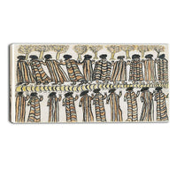 Designart William Barak, Figures in Possum Skin Cloaks Canvas Art Print, (PT5002-32-16)-Print