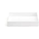 Poppin Medium Accessory Tray - White-Designed to stack and match perfectly with the Letter Tray, Pen Cup, and Small Accessory Tray