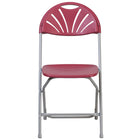 Flash Furniture HERCULES Series Burgundy Plastic Fan Back Folding Chair-Plastic Folding Chair