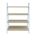 Simply Four Tier Bookcase, Oak And White-Each shelf weight capacity is 44lbs evenly distributed