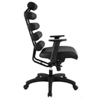 Plata Import Moonlight Office Chair Faux Leather High Back With Synthetic Leather Cushions - Black-Adjustable Arms