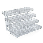 Azar Displays 4-Tier 28-compartment Acrylic Modular Tray, 2 Pack (225994)-Made from acrylic