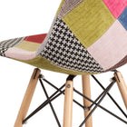 Flash Furniture - 2 pièces Chaise de la série Elon en tissu Milan patchwork avec pattes en bois-Structure rembourrée en polypropylène moulé
