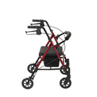 Drive Medical Adjustable Height Rollator with 6" Wheels, Blue-Universal height adjustment on frame allows seat height to be adjusted from 18" to 22" in 1" increments
