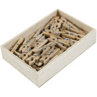 JAM Paper Wood Clothing Pin Clips, Small 7/8, Natural Brown, 2 Packs of 50, 100 Total (3230717359a)-4