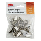 Staples Binder Clips - Small 3/4" - Silver - 25 Pack-Strong metal clips to keep papers securely fastened