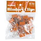 JAM Paper Binder Clips, Small, 19mm, Orange Binderclips, 5 packs of 25 (334BCORg)-Size: 0.75"