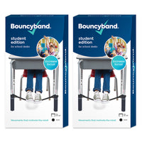 Bouncyband Student Edition for Desk, Black, 2 Sets-Moving while at work enables kids to alleviate anxiety, hyperactivity and boredom