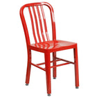 24'' Round Red Metal Indoor-Outdoor Table Set with 2 Vertical Slat Back Chairs [CH-51080TH-2-18VRT-RED-GG]-4