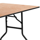 Flash Furniture 30" x 60" Rectangular Wood Folding Banquet Table with Clear Coated Finished Top-5' Folding Table