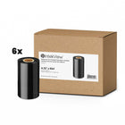 IntekView Thermal Transfer Ribbon Wax - 4.33" x 984' - Core 1" - 6 Pack-Premium quality, sharp and precise prints