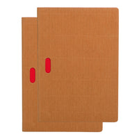 Paper-Oh Cahier Ondulo Notebook - Lined - Natural - 2 Pack-Natural