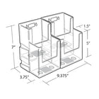 Azar Displays 2-Tiered Tri-Fold Brochure Counter Display, 4-Pocket, 2 Pack (252812)-4 pockets