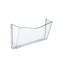 Azar Displays Clear Single-Pocket Wall File with Wallmount, 4/Pack (250025)-Wall file