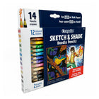 Crayola Sketch & Shade Doodle Pencils - 14 Pack-Crayola coloured pencil set: 12 count crayola coloured pencils for sketching and shading, including 2 graphite pencils
