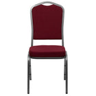 Flash Furniture HERCULES Series Crown Back Stacking Banquet Chair with Silver Vein Frame - Burgundy-Multipurpose Banquet Chair