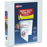 Avery Heavy Duty View Binder, 1-1/2" Sized One Touch Locking D Ring,  White, (79795)-Heavy Duty View Binder with 400-Sheet capacity