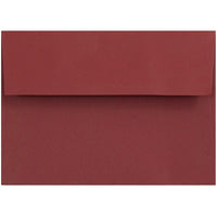 JAM Paper 4bar A1 Envelopes, 3.63 x 5 1/8, Dark Red, 250 Pack (5157437H)-Red dark base envelope
