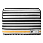 Vangoddy Luxe Series 16" Laptop Sleeve - Striped - Green-Lightweight, padded, and water resistant PU leatherette sleeve protects your device from bumps, scratches, and other damages