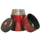 Geo Stainless Steel Vacuum Flasks, Orange & Red, 2 Pack-Orange holds 470ml and Red holds 600ml
