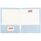 JAM Paper Glossy 2-Pocket Presentation Folders, Baby Blue, 50 Pack (31225346c)-50 pack