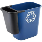 Rubbermaid Commercial – Bac de séparation FG295073BLA pour corbeille, rectangulaire, noir-Permet la séparation continue des déchets et du recyclage.