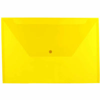 JAM Paper Plastic Envelopes with Snap Closure - Legal Booklet - 9.75" x 14.5" - Yellow - 12 Pack -Colour: Yellow 