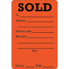 Grand autocollant «Sold», 2 x 3 po, 250/rouleau-Papier adhésif