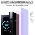Koolatron 18 Bottle Slim Dual Zone Wine Cooler, 1.9 cu. ft (53L) Freestanding Wine Fridge - Black-Quiet, efficient thermoelectric cooling technology