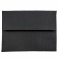 JAM Paper A2 Invitation Envelopes, 4.38 x 5.75, Black Linen Recycled, 1000 Pack (64345B)-Black