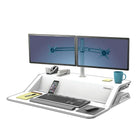 Fellowes Lotus Sit Stand Dual Monitor Arm Kit (8042901)-Easy to mount via grommet hole allowing for quick set-up