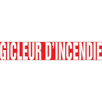 Self-Stick Vinyl Pipe Markers, Gicleur D'Incendie, SQ792, 5 Pack-Colour - White on Red