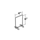 Azar Displays 6" x 4" Vertical/Horizontal Dual-Stand Acrylic Sign Holder, Clear, 10 Pack (132726)-Made of top quality 0.100" thick acrylic and easy to assemble