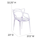 Flash Furniture Nesting Series Stacking Side Chair - Transparent-Polycarbonate Molded Structure