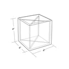 Azar Cube Pencil Holder With Divider, 4" x 4" x 4", 2/Pack (556354)-Clear Crystal Styrene