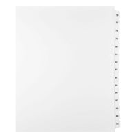 Mark Maker – Ensemble d’onglets séparateurs juridiques blancs, 1/15 onglets, format lettre, sans trous, numéros 76 à 90-Onglets séparateurs blancs, 1/15 onglets