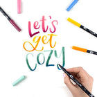 Tombow Dual Brush Pens - Cottage Palette - 10 Pack-Brush Tip works like a Paint Brush to create fine , medium or bold strokes