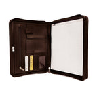 Ashlin AUGUSTIN Executive Zippered Organizer Portfolio-Tablet Case, Brown (P8339-18-02)-Interior has 9 card slots, plus 1 ID pocket