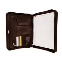Ashlin AUGUSTIN Executive Zippered Organizer Portfolio-Tablet Case, Brown (P8339-18-02)-Interior has 9 card slots, plus 1 ID pocket