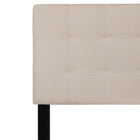 Flash Furniture Bedford Tufted Upholstered Queen Size Headboard - Beige Fabric-Beige Fabric Upholstery