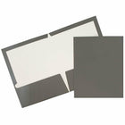 JAM Paper Glossy 2-Pocket Presentation Folders, Grey, 50 Pack (31225352c)-Grey