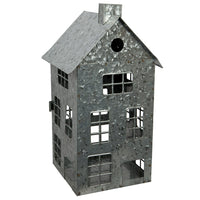 Truu Design Farmhouse Collection, Metal House Decoration, 6.25 x 12 inches, Silver-Measurement: 3.25”L x 12”h x 5.75”W in dimensions