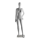 Eddie's Abstract Female Mannequin With Bent Arm & Pointed Toe - White (150515-1)-Abstract Female Mannequin With Bent Arm & Pointed Toe